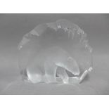 Polar bear glass paperweights 12cm