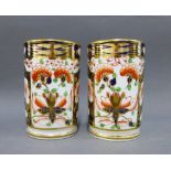 Pair of Bloor Derby miniature vases in Imari Japan pattern, 10cm (2)