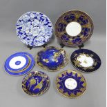 Collection of Staffordshire blue and white plates and bowls, etc (8)