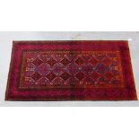 Persian rug, North West Iran, red field, 220 x 112cm