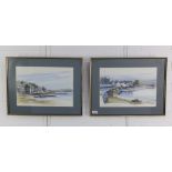 Dorothy Bruce (American) two ink & watercolours to include Kipford & Kirkcudbright, signed in pencil