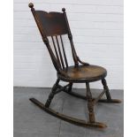 Early 20th century Bentwood rocking chair, 44 x 86cm