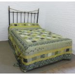 Harrison divan bed with ebonised metal and faux brass headboard, complete with mattress and