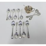 A collection of various Epns teaspoons and a mustard pot, etc (a lot)