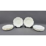 Set of twelve Doulton Burslem white glazed plates, (12)