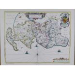 Galloway a reproduction Blaeu map, framed under glass, size overall 63 x 53