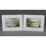 Two unframed watercolours of Lake Ullswater in the English Lake District, apparently unsigned, in