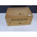 Wooden case of Barolo Vigna Gattinera 1982, six bottles (6)