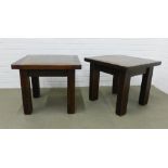 Jimmy Possum,Australia, pair of hardwood side / lamp tables. 50 x 60 (2)