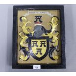 Family crest 'Agnoscar Eventu', 30 x 36cm