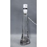 Strathearn clear glass lamp base, 30cm excluding fitting