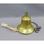 Danish Schooner 'Ane' brass ship's bell, circa 2nd half of 19th century, 26 x 25cm 'Ane' was a