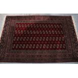Modern bokhara rug, red field, 298 x 197cm