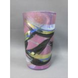 Margery Clinton (1931-2005) pottery vase, mauve ground with lustrous glaze, base signed with