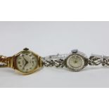 Ladies vintage 9ct gold cased Rotary wristwatch, inside of case stamped 375 and numbered 87757