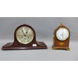Comitti of London mantle clock and a another, 25 x 46cm (2)