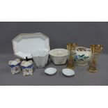Mixed lot to include a Shelley pottery mould, serving dishes, vintage glasses, etc (a lot)