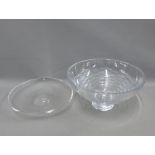 Two John Rocha glass bowls, larger 35 x 18cm (2)