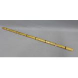 Japanese bamboo sword stick, overall length 90cm