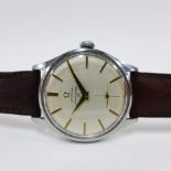 Gents Omega Seamaster 30 wristwatch, stainless steel case, silvered dial with hour batons and