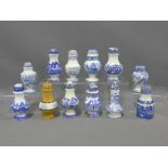 Twelve Staffordshire 19th century pepper pots (12) (some a/f) 12cm