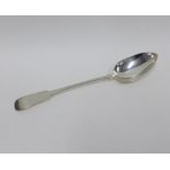 Scottish provincial silver fiddle pattern serving spoon, Joseph Pozzi, Elgin, marked JP, ELN, JP & a