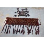 Afghan Jallar tent hanging, 175 x 85cm, together with a Belouch saddle bag (2)