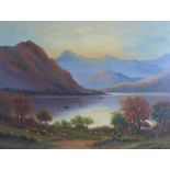 H.L Braunston, 'Ennerdale Water', oil mon board, signed and framed, 60 x 45cm
