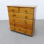 Modern pine chest of drawers. 83 x 80 x 39cm