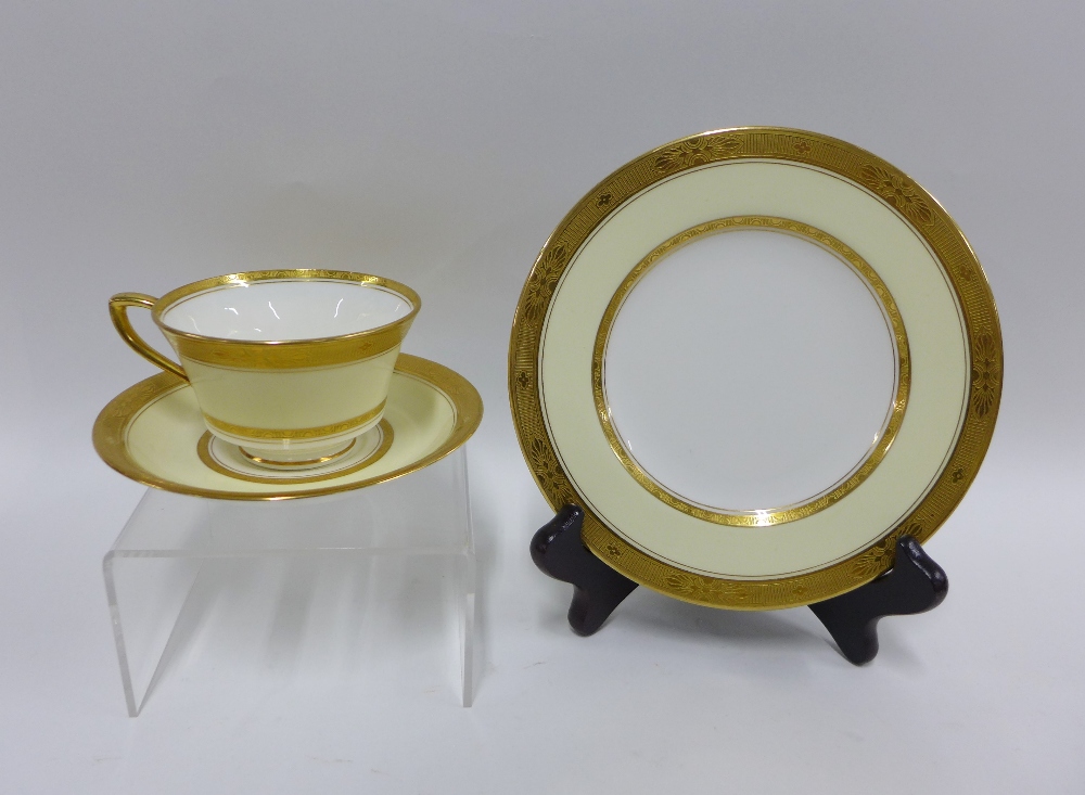 Royal Worcester Diana pattern teaset, 12 place setting with one saucer missing - Image 3 of 3