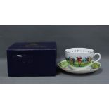 Royal Worcester Gold series cup and saucer with presentation box (2) 17cm