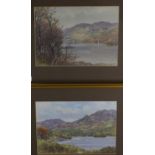Watson Wood, companion pair of watercolours to include St Fillans and another, both signed and