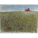 Bernard Cheese (1925-2013) 'Two Pheasants in a Cornfield', lithograph, signed and numbered 12/35,