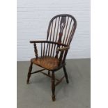 An elm & ash Windsor Chair. 107 x 57 x 39cm