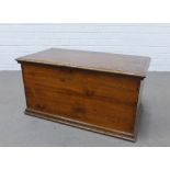 19th century blanket box, hinged lid and void interior. 42 x 81 x 42cm