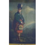 After Sir Henry Raeburn RA, 'The Macnab', a 'White Label' Whisky coloured print, framed under