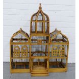 Victorian style architectural birdcage, 69 x 83 x 32cm