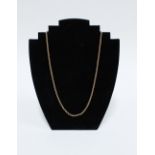 9ct gold rope twist chain necklace, marked 9c, approx 5.5g