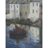 Lillian L (Lily) Ogilvie, (Scottish ex. 1920-1960), Harbour scene, oil on canvas, signed and framed,