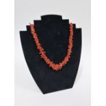 Strand of vintage coral beads
