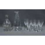 Mixed glassware to include a carafe and wine glasses, etc (7)