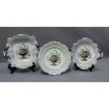 Real Iron Stone dessert service comprising 11 plates, 2 large serving dishes and