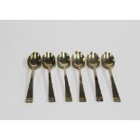 George VI set of six silver coffee spoons, Sheffield 1940 (6)