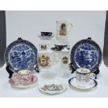 Mixed lot to include Mintons Cockatrice pattern coffee can and saucer, Rothschild Collection cup and