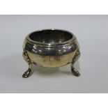 18th century Scottish silver cauldron salt, Helen Gordon, Edinburgh 1746, 7cm