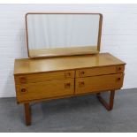 Vintage Schreiber four drawer dressing table, 122 x 122 x 43cm