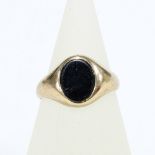 9ct gold onyx ring