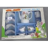 Childs vintage Tom & Jerry pottery teaset with original box