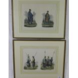 Sigismond Himely (Swiss 1801 - 1879) two hand coloured aquatints circa 1830, framed under glass,