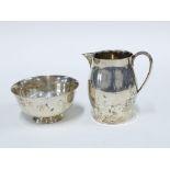 Paul Revere Reproduction Sterling silver sugar bowl and cream jug, stamped marks and numbered 263 (
